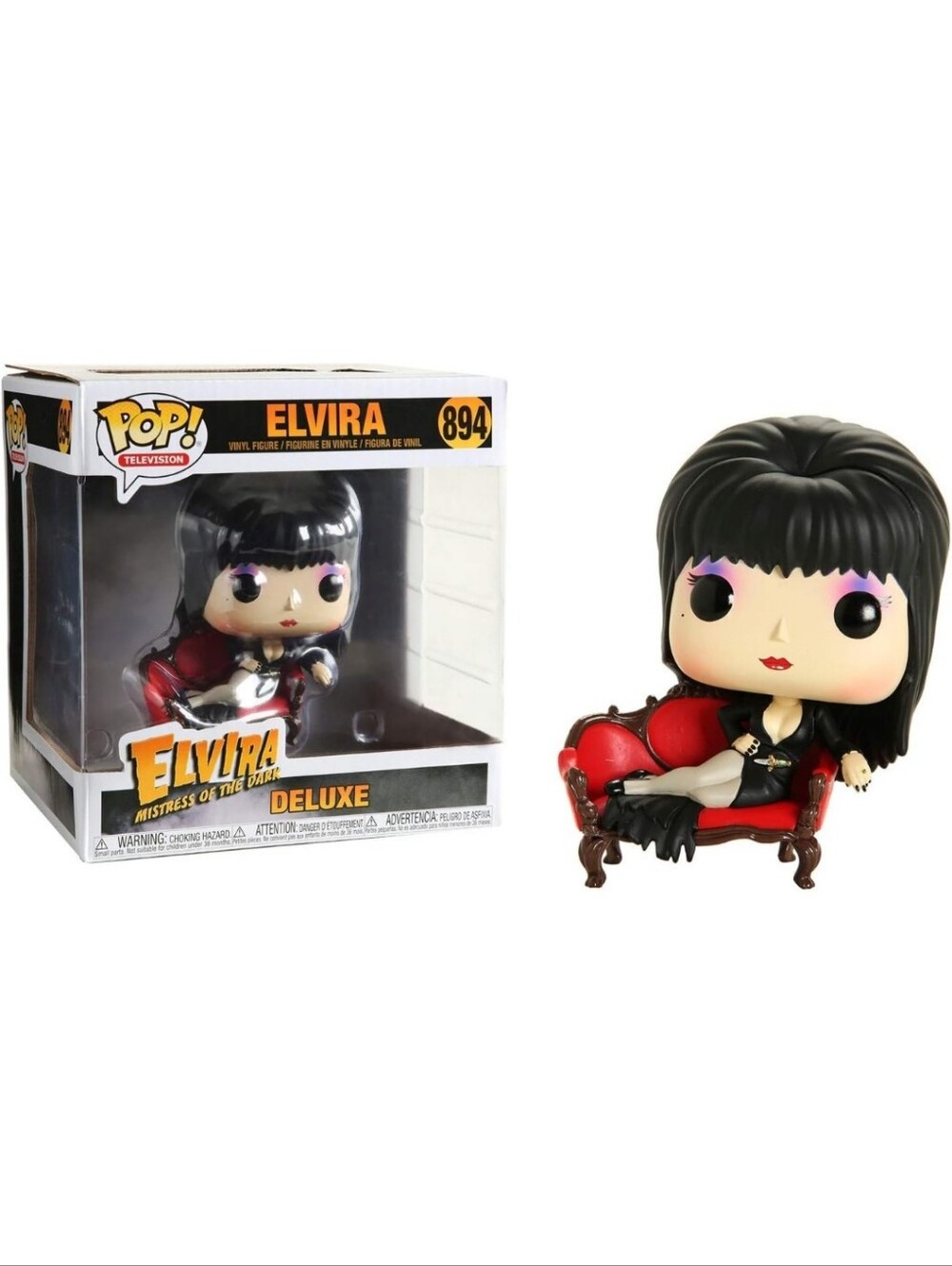 Funko Pop! Deluxe Elvira Mistress‎ of the Dark on Couch Vinyl Figure #894